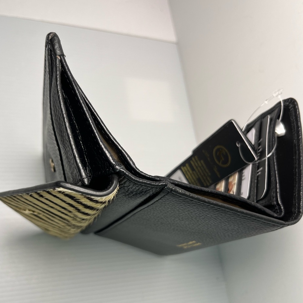 Ashwood Leather UK Genuine Pebble Leather Trifold Envelope Wallet wHaircalf flap - Picture 11 of 16